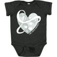 thumbnail image 3 of Inktastic Lung Cancer Awareness White Ribbon Around Heart Boys or Girls Baby Bodysuit, 3 of 5