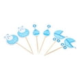 thumbnail image 5 of YUMILI Cupcake Topper, 18PCs Kids Birthday Cute Cupcake Toppers Baby Shower Cake Decorations(Blue), 5 of 6