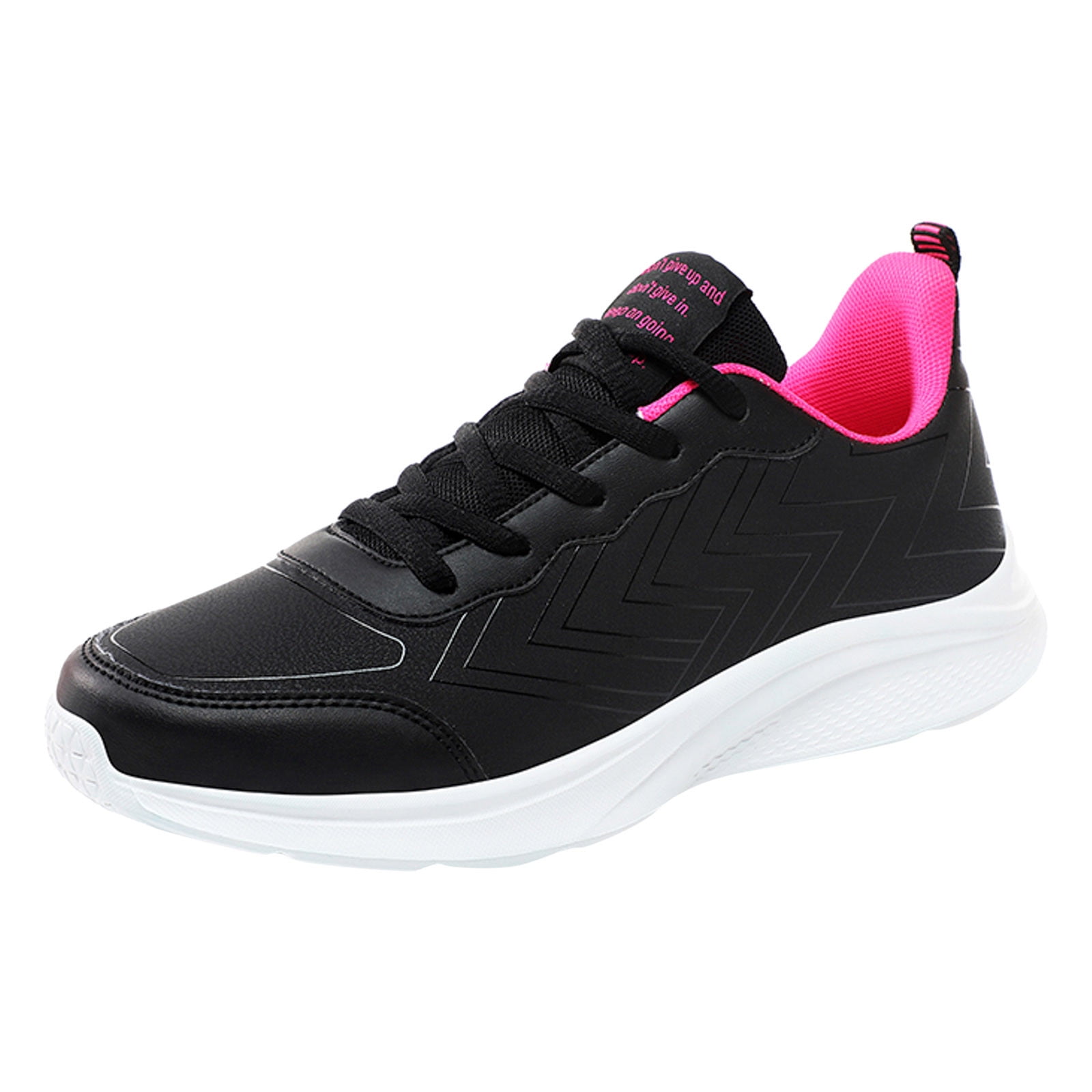 VBARHMQRT Womens White Sneakers Women Sneakers Fashion Summer New Pattern Simple Solid Color Thick Sole Flat Bottom Comfortable Non Large Casual Lace up Shoes Walmart