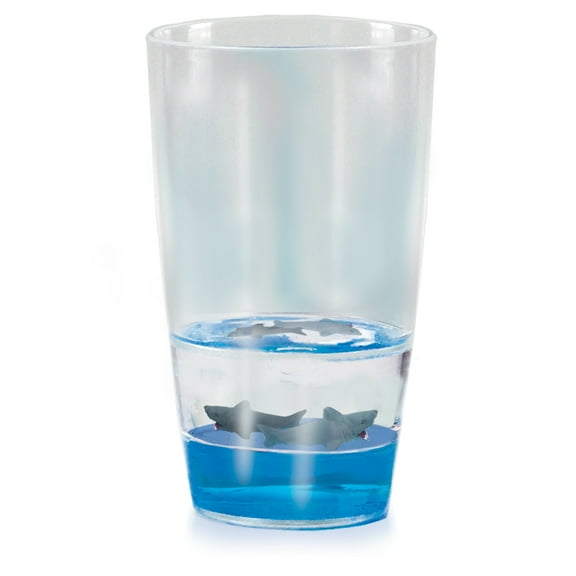 Floatarama Tumbler - Shark from Deluxebase. 9oz BPA-Free Acrylic Plastic Drinking Glasses with Floating Animal Figurines. Cute Drinkware and Novelty Glassware.