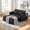 Black, variant on 55" 3 in 1 Convertible Sleeper Sofa Bed, Leather Pull Out Sofa Bed, Loveseat Sleeper, Futon Sofa Couch with Side Pocket for Living Room, Apartment, Bedroom, Black