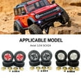thumbnail image 3 of Bewildely RCGOFOLLOW 4 Uds llantas de plástico duraderas llantas para 1/24 Rc llantas neumático Axial SCX24 RC pieza de coche accesorios de Kits de construcción modelo Negro, 3 of 6