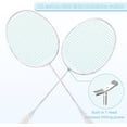 thumbnail image 2 of Badminton Racket, Offense and Defense in One, Lightweight Carbon Fiber Durable Racket Set, Includes 2 Rackets, 2 Shuttlecocks, and 1 Carrying Case, 2 of 4