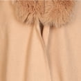 thumbnail image 6 of QQAMB Women's Faux Fur Trim Shawl Cape Knitted Shawl Coat, Cute Pompom Soft Shawls and Wraps for Weddings Evening Dresses, 6 of 8