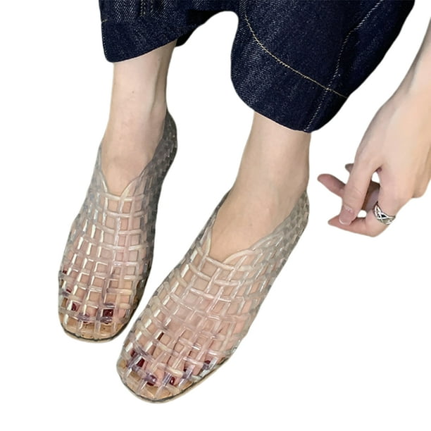 Zapatos Playa para Mujer Planos Con Punta Cuadrada Transpirables Viajes Al Aire Libre