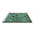 thumbnail image 2 of Ahgly Company Machine Washable Indoor Rectangle Persian Turquoise Blue Traditional Area Rugs, 2' x 5', 2 of 4