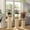 Wood, variant on 3 Piece Wooden Plant Stand, Square Pedestal Display Plant Stand with Fluted Panel, Flower Potted Plant Stand, White