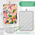 thumbnail image 6 of Yayeee Pot Holders Kitchen Heat Resistant with Pocket 7"x9.8" Cotton Oven Cooking Hot Pads, Pink Colorful Circles, 6 of 7