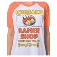 thumbnail image 5 of Naruto Shippuden Womens' Ichiraku Ramen Shop Lounge V-Neck Raglan Sleep Shirt Pajama, 5 of 5