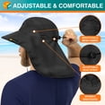 thumbnail image 5 of SUN CUBE Wide Brim Sun Hat with Neck Flap, Fishing Hiking for Men Women Safari, Neck Cover for Outdoor Sun Protection UPF50+ | Black, 5 of 8