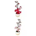 thumbnail image 1 of Conjunto de 2 Plantas Artificiales para Decoración del Hogar rosa rojo rosa, 1 of 9
