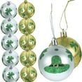 thumbnail image 5 of 12 Pcs St.Patrick's Day Glass Ornaments Balls - Irish Tree Glass Blown Ornaments - Clover Balls for St. Patrick's Day Home Party Festival Decor, 5 of 7