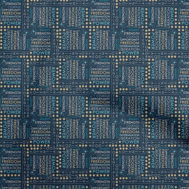 oneOone Popeline de Coton Bleu Tissu Texte Matière de Robe Tissu Imprimé Tissu au Mètre 56 Pouces de Large