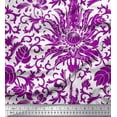 thumbnail image 1 of Soimoi Japan Crepe Satin Fabric Swirl,Leaves & Chinese Oriental Floral Printed Craft Fabric by the Yard 42 Inch Wide, 1 of 1