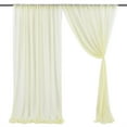 thumbnail image 3 of Cortina de fondo beige de 1,5 x 2,5 m, hilo duradero, ideal para bodas, fiestas y fotos., 3 of 14