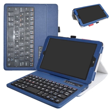 Labanema 8.0" LG G Pad X II 8.0 PLUS V530 Bluetooth Keyboard Case, PU Leather Folio Stand Protective Case, Cover for 8.0" LG G Pad X II 8.0 PLUS V530 (Blue)