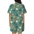thumbnail image 3 of Naloa Flowe Rooster Women's Short-Sleeved Pajama Set, Loungewear, Summer pajamas, Breathable Cozy - Large, 3 of 9