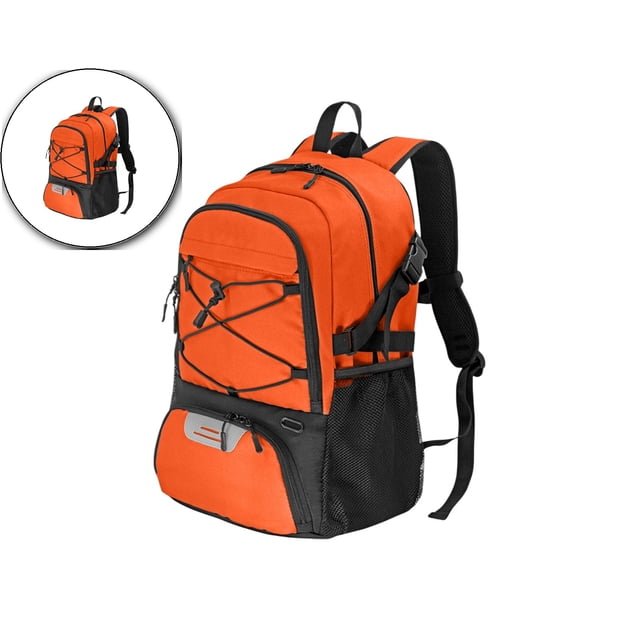 Dvruxg Soccer Backpack, Basketball Backpack with Ball Compartment & Shoe Compartment, Backpack for Basketball, Soccer(Orange)