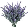 thumbnail image 1 of Bienvenido 4 piezas de flores artificiales flocadas de plástico lavanda paquete de plantas falsas ramo de brida de boda interior al aire libre hogar cocina oficina mesa centros de mesa arreglos, 1 of 8