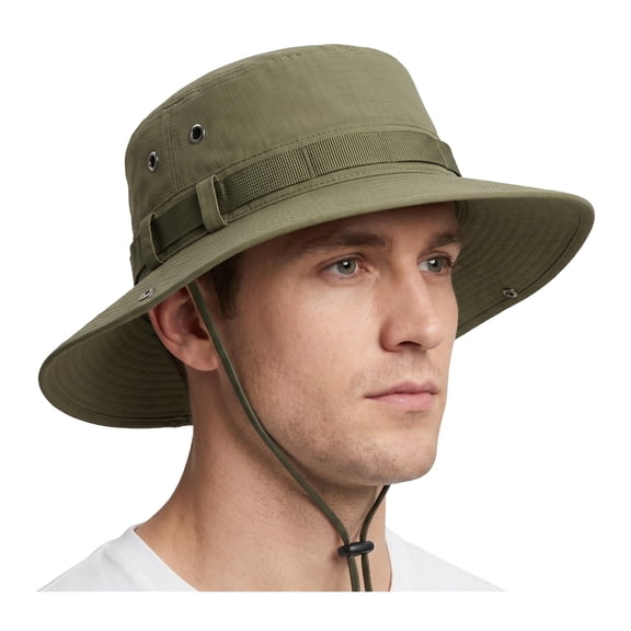 Men’s Wide‑Brim Sun Hat, Breathable Adjustable Summer Fishing Hat for Outdoor, Gardening and Beach