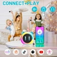 thumbnail image 7 of Mini Karaoke Machine for Kids, Portable Bluetooth Speaker with 2 Wireless Microphones, Birthday Toy Gifts for Girls 4, 5, 6, 7, 8, 9, 10, 12 + (Blue), 7 of 7