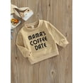 thumbnail image 3 of Infant Baby Boys Girls Outfits Crewneck Sweatshirt Mama's Coffee Date Letter Pullover Sweater Fall Winter Clothes, 3 of 8