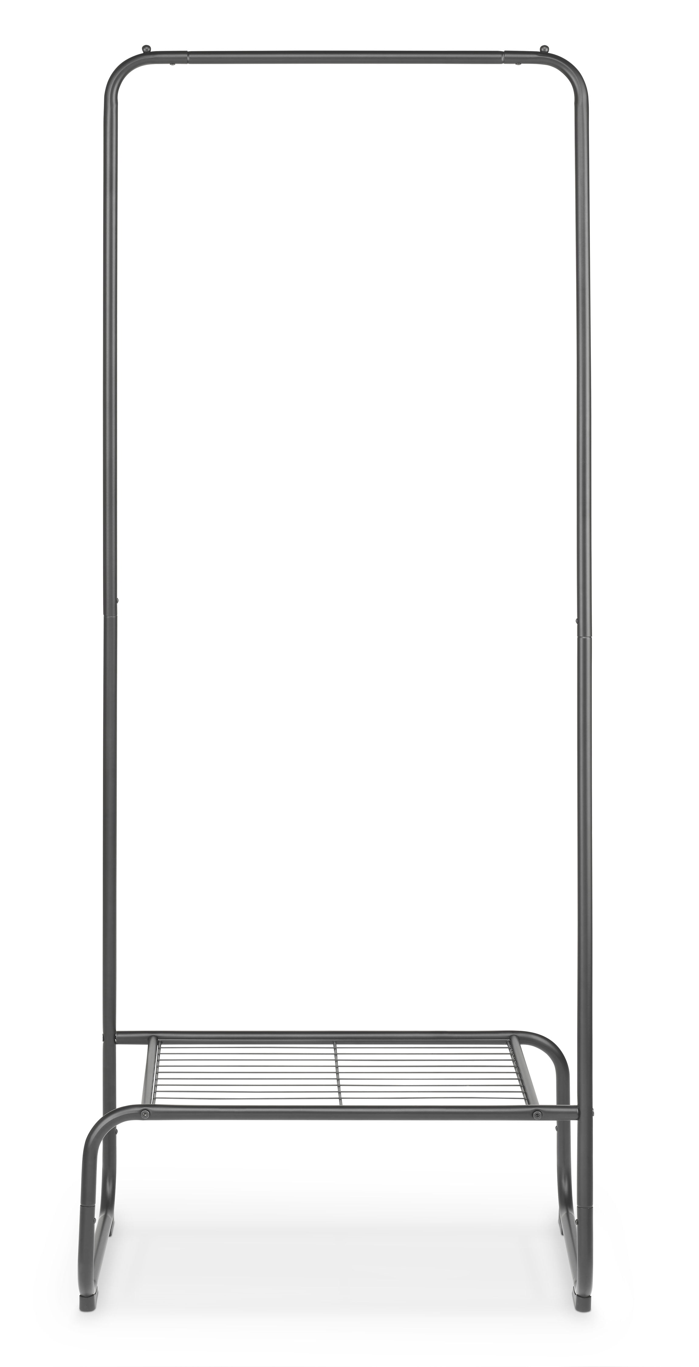 Whitmor Garment Rack with Shelf Matte Black