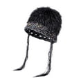 thumbnail image 6 of Diufon Women's Plush Warm Hat Winter Windproof Knitted Wool Hats for Ladies Fleece Lined Outdoor Ski Cap, 6 of 7