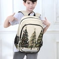 thumbnail image 6 of FORMRS Unisex School Backpack 17" Student Travel Bag with Laptop Compartment, Cartoon Christmas Trees, 6 of 7