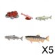 thumbnail image 1 of Figura De Ciclo De Vida De Crecimiento De Animales De 5 Piezas De Juguetes De Salmón Para Fiestas Educativas En Color Marrón, 1 of 8