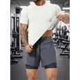 thumbnail image 2 of Gustave Workout Shirts Gym Tops for Men Dry Fit Athletic T-Shirts Crew Neck Short Sleeve Moisture Wicking Lightweight Casual Tees - White, M, 2 of 8