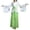 A-Green356, variant on Girls Hanfu Dresses Floral Flared Long Sleeve Tie Waist Maxi Dress For Kids 2-16 Years Dress Up Performance Wear Trendy Dresses