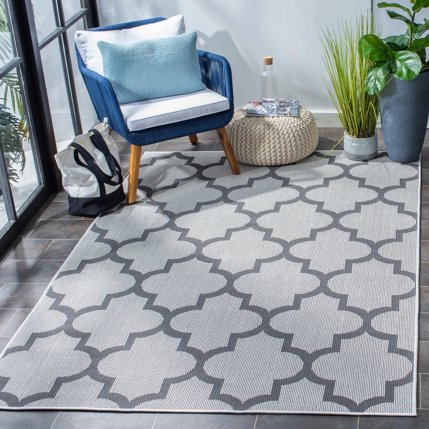 SAFAVIEH Bermuda Sophie Tapis Botanique Intérieur/Extérieur