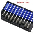 thumbnail image 1 of 10 Pcs 20pcs Tungsten Carbide Rotary Burrs Set For Accessories Milling Cutter Drill Bit Engraving Bits, 1 of 7