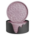 thumbnail image 1 of Posavasos de silicona ME.FAN con soporte [paquete de 6] color malva pálido, 1 of 7