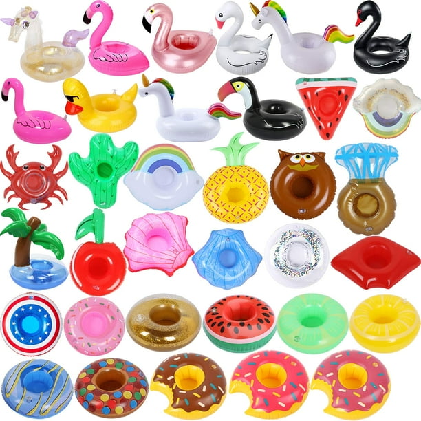 Soporte inflable para bebidas iShyan, paquete de 35 unidades, para fiestas en la piscina