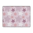 thumbnail image 2 of LNWH Pink Star Texture Abstract Rug for Bedroom Living Room, Non-Slip Soft Foldable Carpet, 63" x 48", 2 of 6