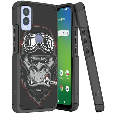 DALUX MetKase Hybrid Slim Phone Case Cover Compatible with Cricket Magic 5G / AT&T Propel 5G (2023) - Gorilla Biker