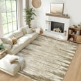 thumbnail image 2 of Hasoo Washable 9' x 12' Area Rug for Dining Room Indoor Modern Rug Non-shedding, Brown, 2 of 7