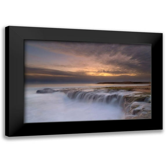 L, Yan 18x13 Black Modern Framed Museum Art Print Titled - Waterfall