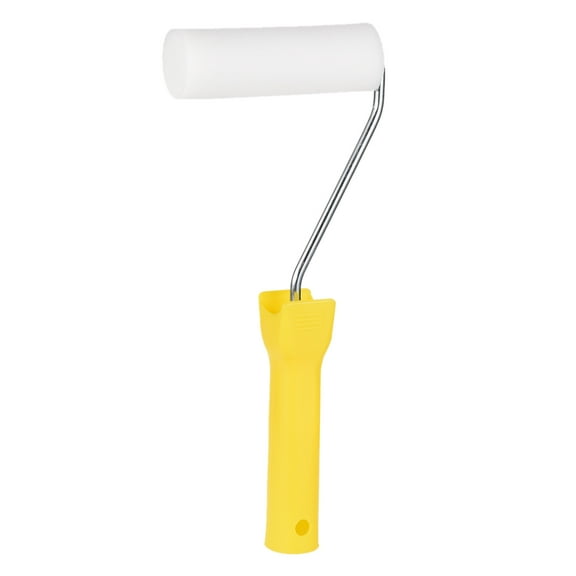 Uxcell Paint Roller Sponge Paint Roller Brush with  Plastic Handle 4.37" x 1.38" Yellow
