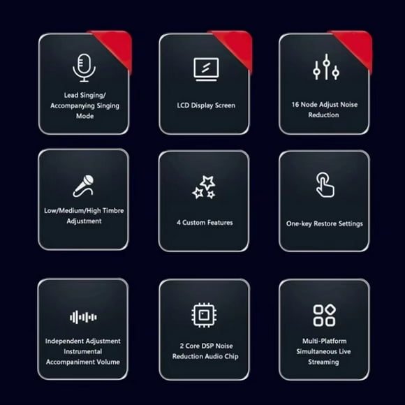 Tarjeta de Sonido para Transmisión en X7, Cambiador de Voz, Efectos de Mezclador de DJ para PC, Teléfono Inteligente, Computadora, Interfaz de Audio, Tarjeta de Consola