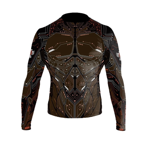 Raven Fightwear Men's Cybernetic Rash Guard MMA BJJ Black