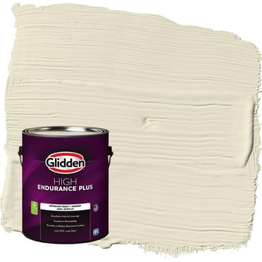 Glidden HEP Vanilla Love / Off-White Flat Interior Paint with Primer, 1 Gallon