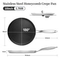 thumbnail image 2 of Innerwell 10-Inch Nonstick Stainless Steel Crepe Pan with Honeycomb Coating, Induction Compatible, 2 of 7