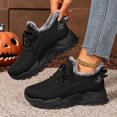 thumbnail image 2 of Modisza Breathable Walking Sneakers for Women Winter Fleece Lined Mesh Tennis Shoes Lace Up Arch Support Running Sneaker Black Size 6, 2 of 6