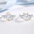 thumbnail image 6 of Hyasfey Couple Ring Angle And Demon Opening Moon Stone Adjustable Hollow Out Finger Decoration Stainless Contrast Color Lady Finger Ring Jewelry, 6 of 7