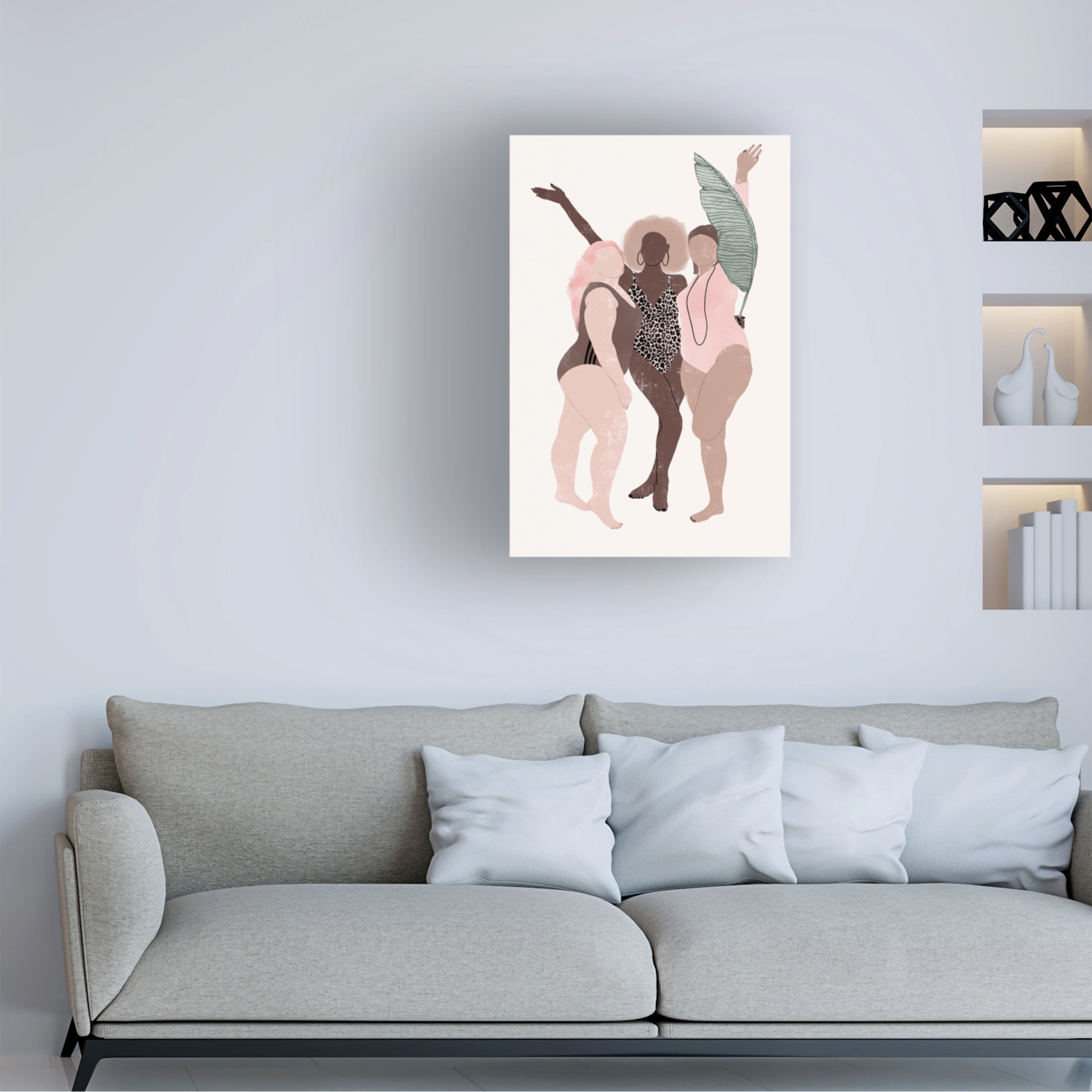 Canvas Wall Art - Christina Palm 'Femme Safari Nr 5' Wall Art for Living Room, Bedroom, or Office Décor by Trademark Fine Art - 12 x 19 Inches