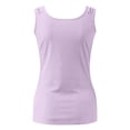 thumbnail image 2 of Eashery Padded Tank Tops For Women Womens Tank Tops V Neck Summer Sleeveless Shirts Loose Fit Solid Color Top Purple M, 2 of 4