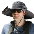 thumbnail image 3 of Kcolen Sun Hats for Men Large Head Solar Fan Hat with Rechargeable Battery High Speed Ventilation Wide Brim for Summer Outdoor Wide Brim Sun Hat, 3 of 7